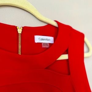 Calvin Klein size 6 red dress